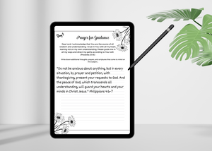 Screenshot of the Daily Prayer Journal being used on a tablet with Goodnotes, demonstrating its digital compatibility.