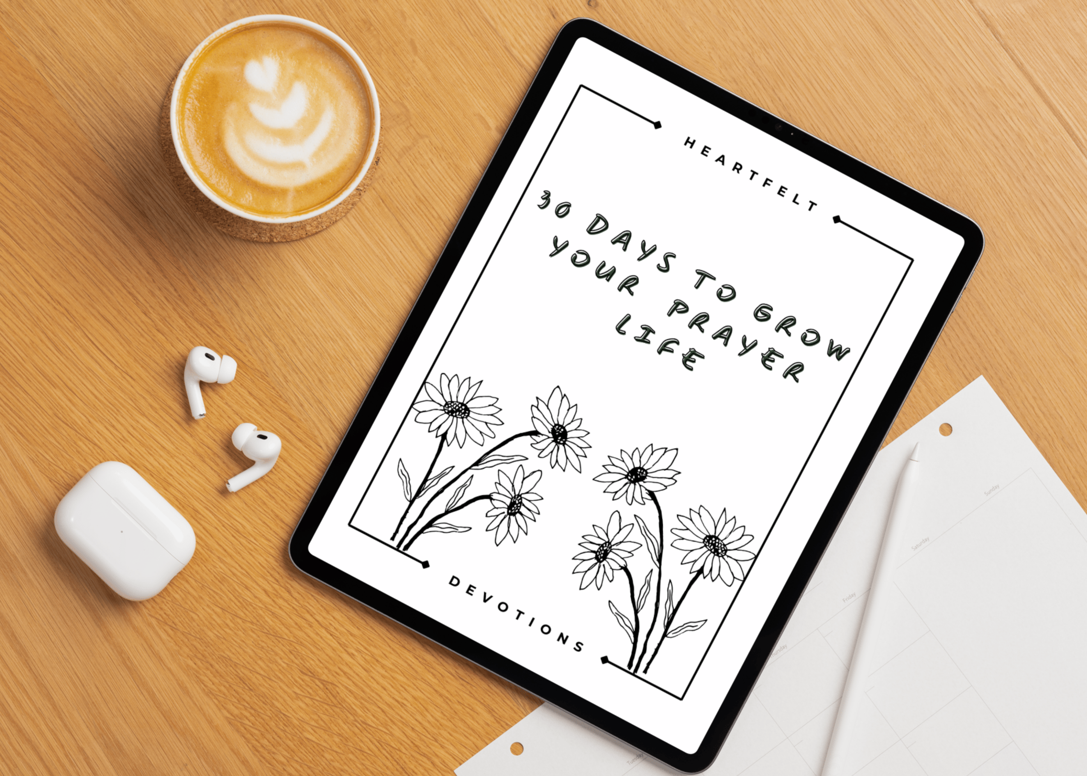 The Daily Prayer Journal for Women displayed as a thoughtful faith-based gift, beautifully wrapped alongside a Bible and inspirational scripture cards for Christian women.