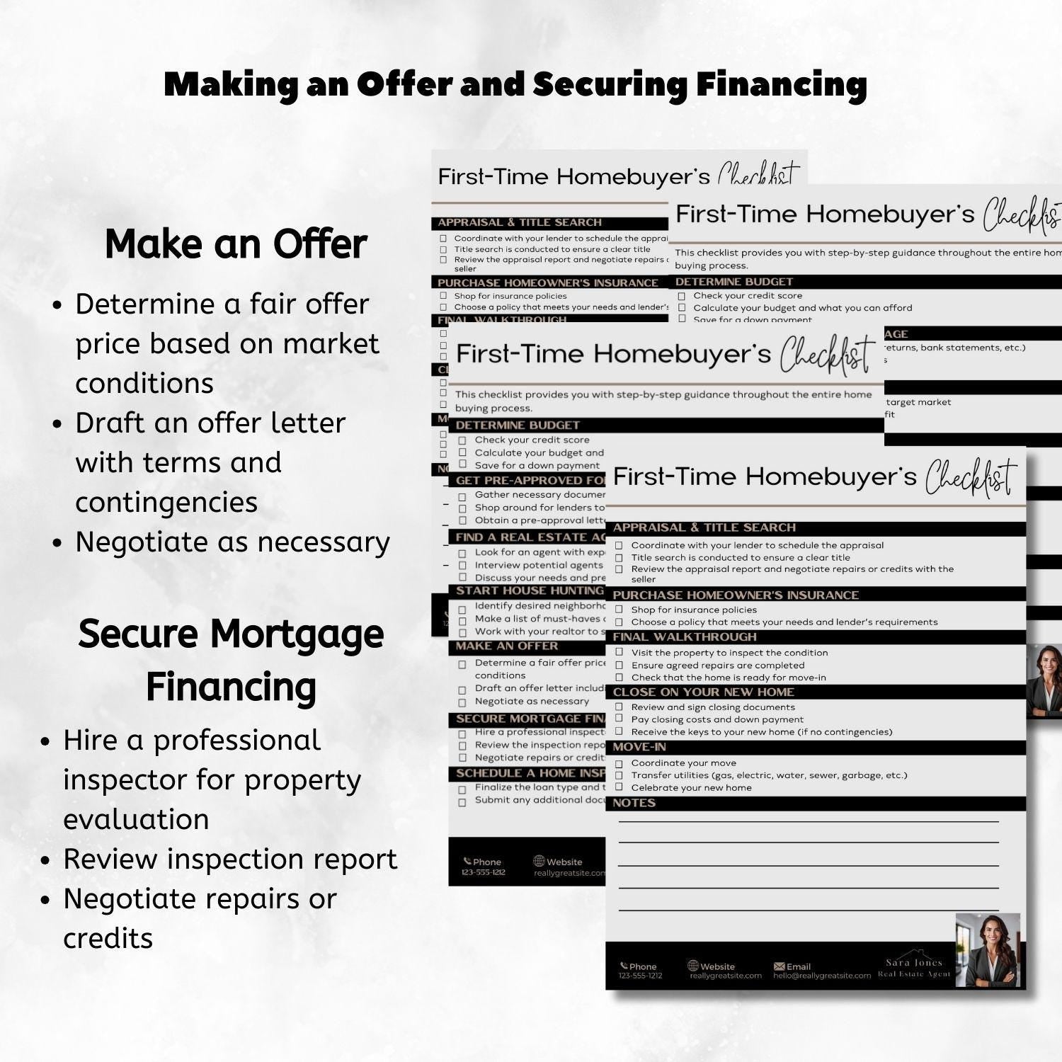 Making an offer and securing financing