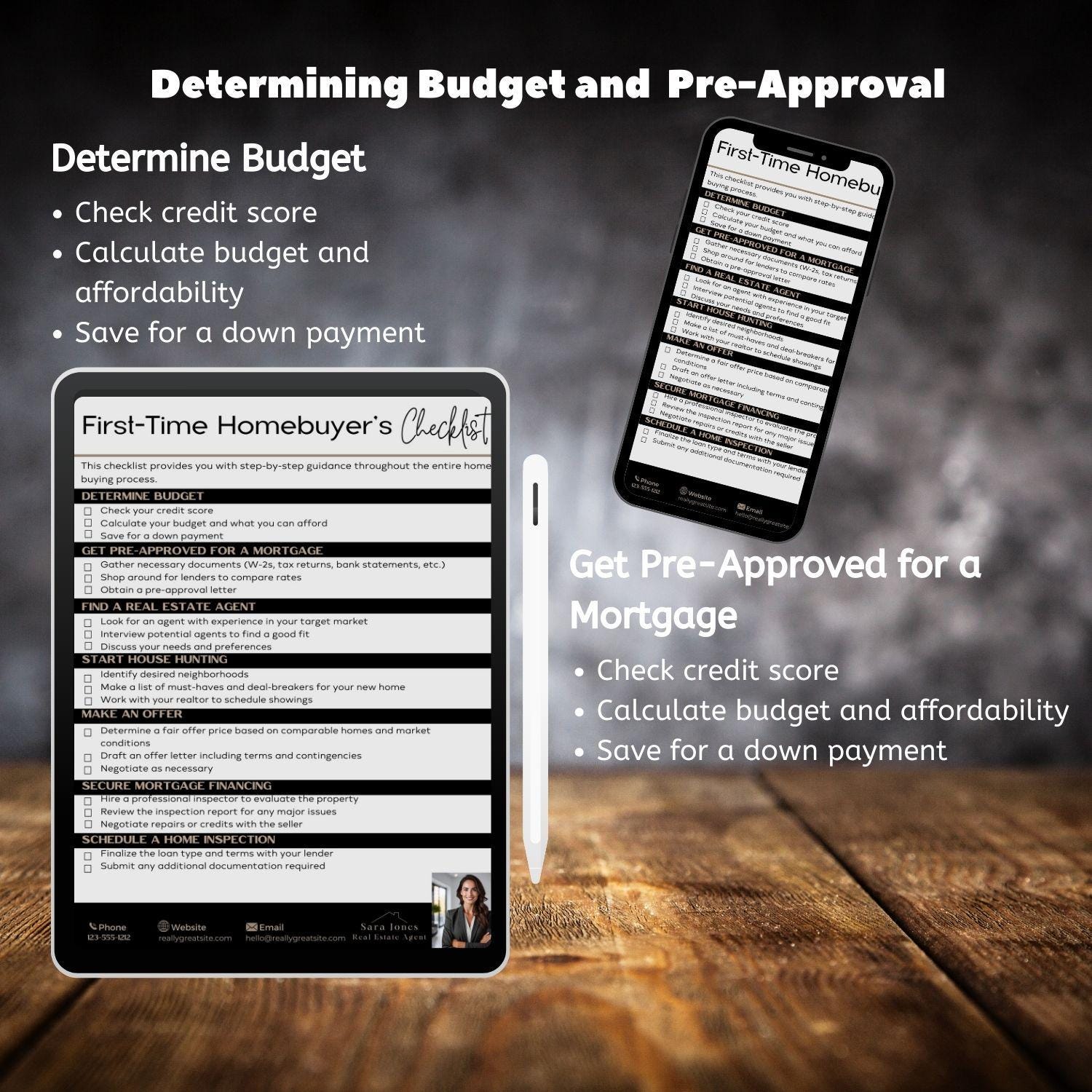Determining budget and pre approval for home buyer
