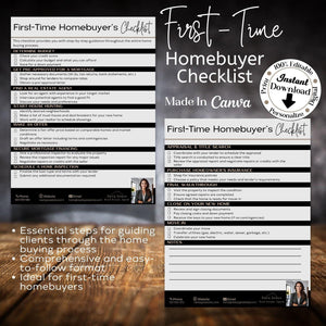 First time homebuyer checklist.