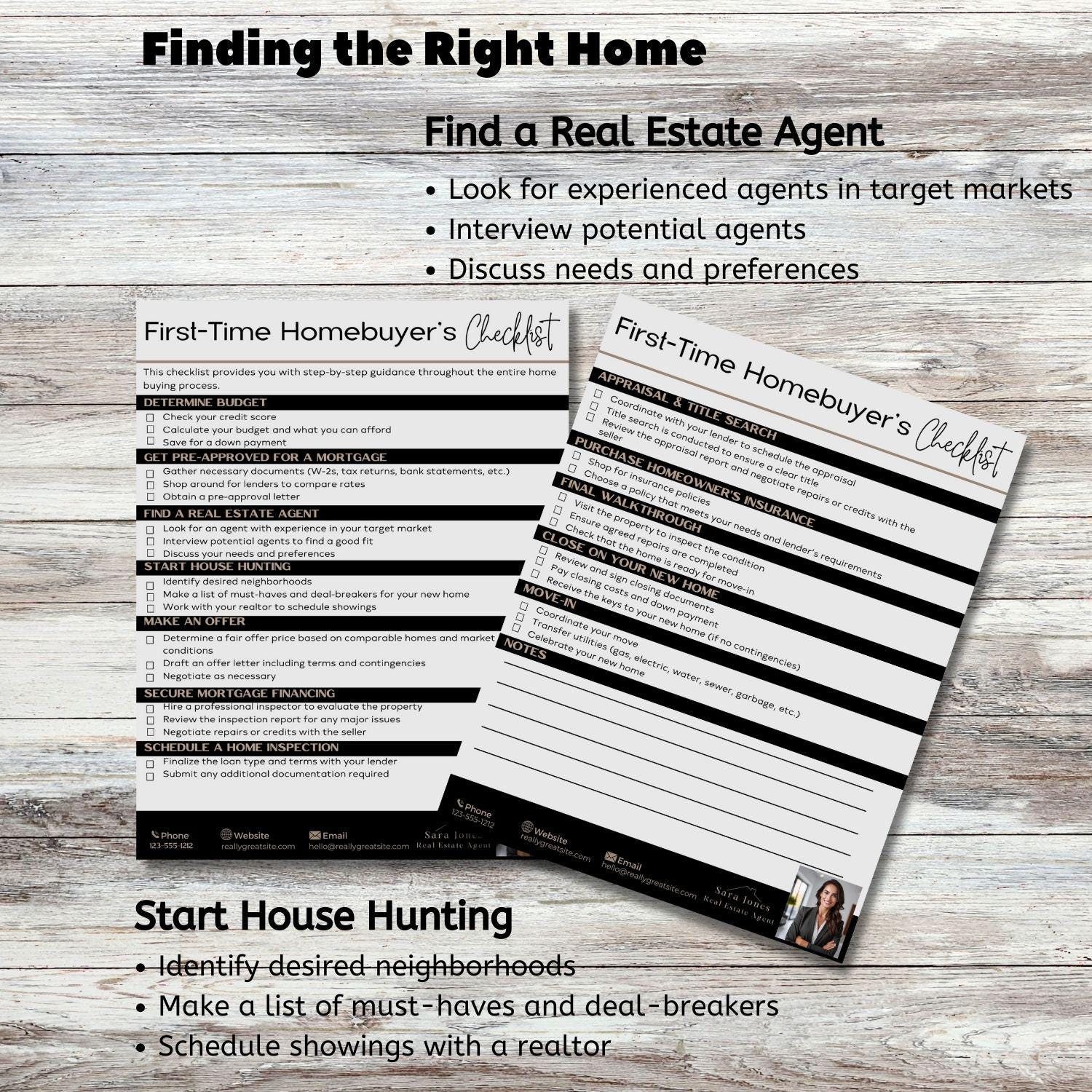 Finding the right home, real estate agent and house hunting.
