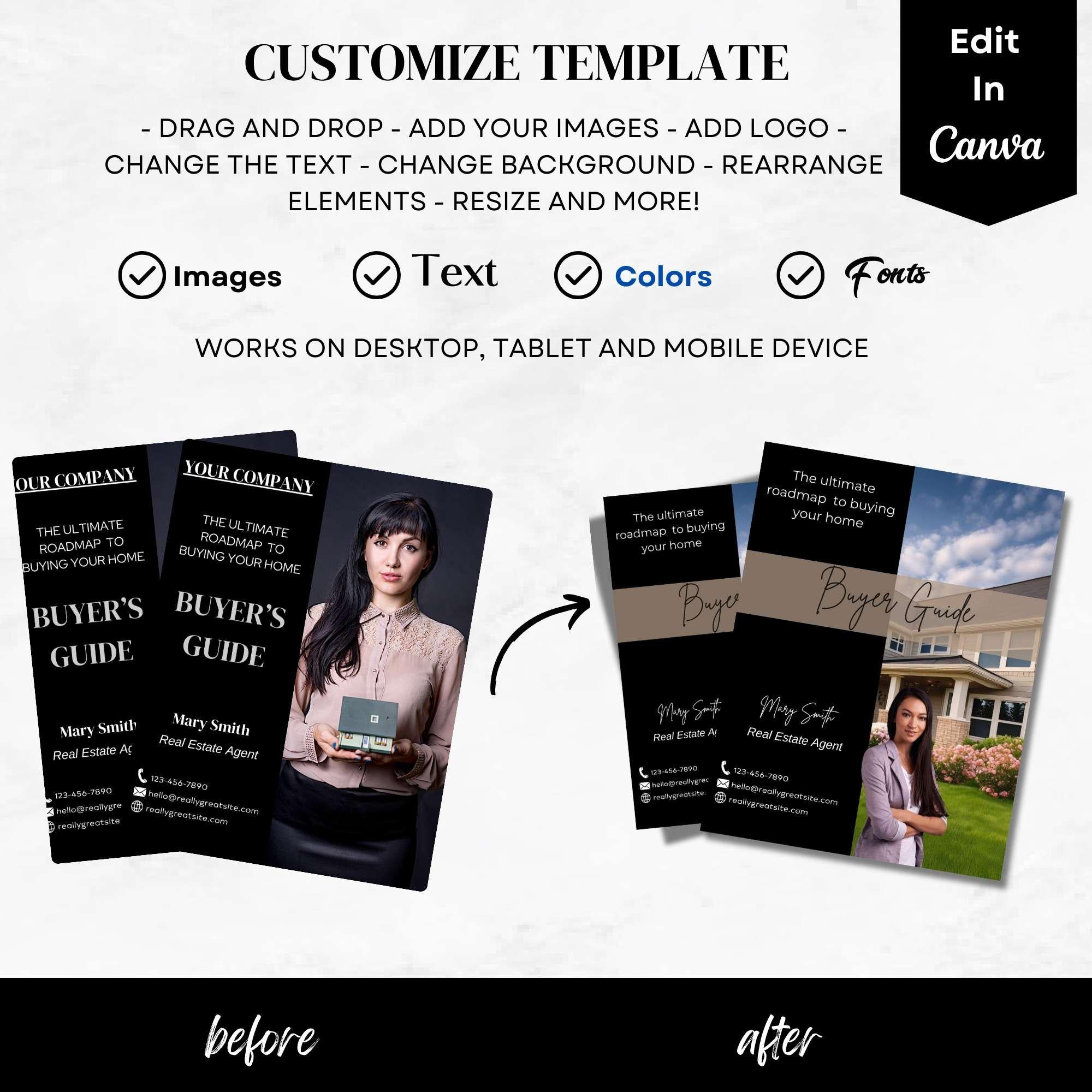 Customize homebuyer template in Canva.