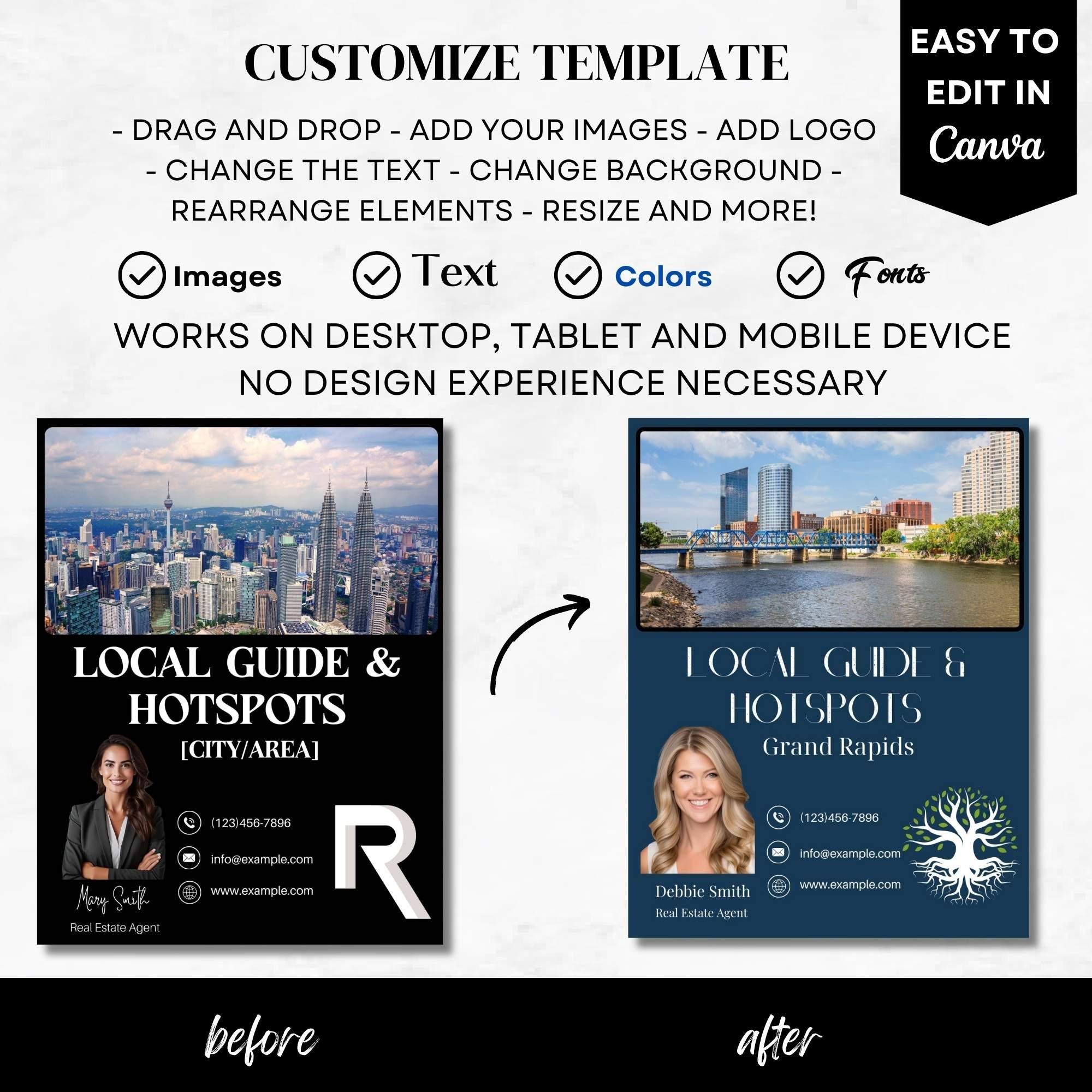 Customize Real Estate Marketing Tools in Canva. Easy to edit in Canva. Customize real estate guide.