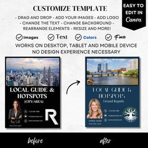 Customize Real Estate Marketing Tools in Canva. Easy to edit in Canva. Customize real estate guide.