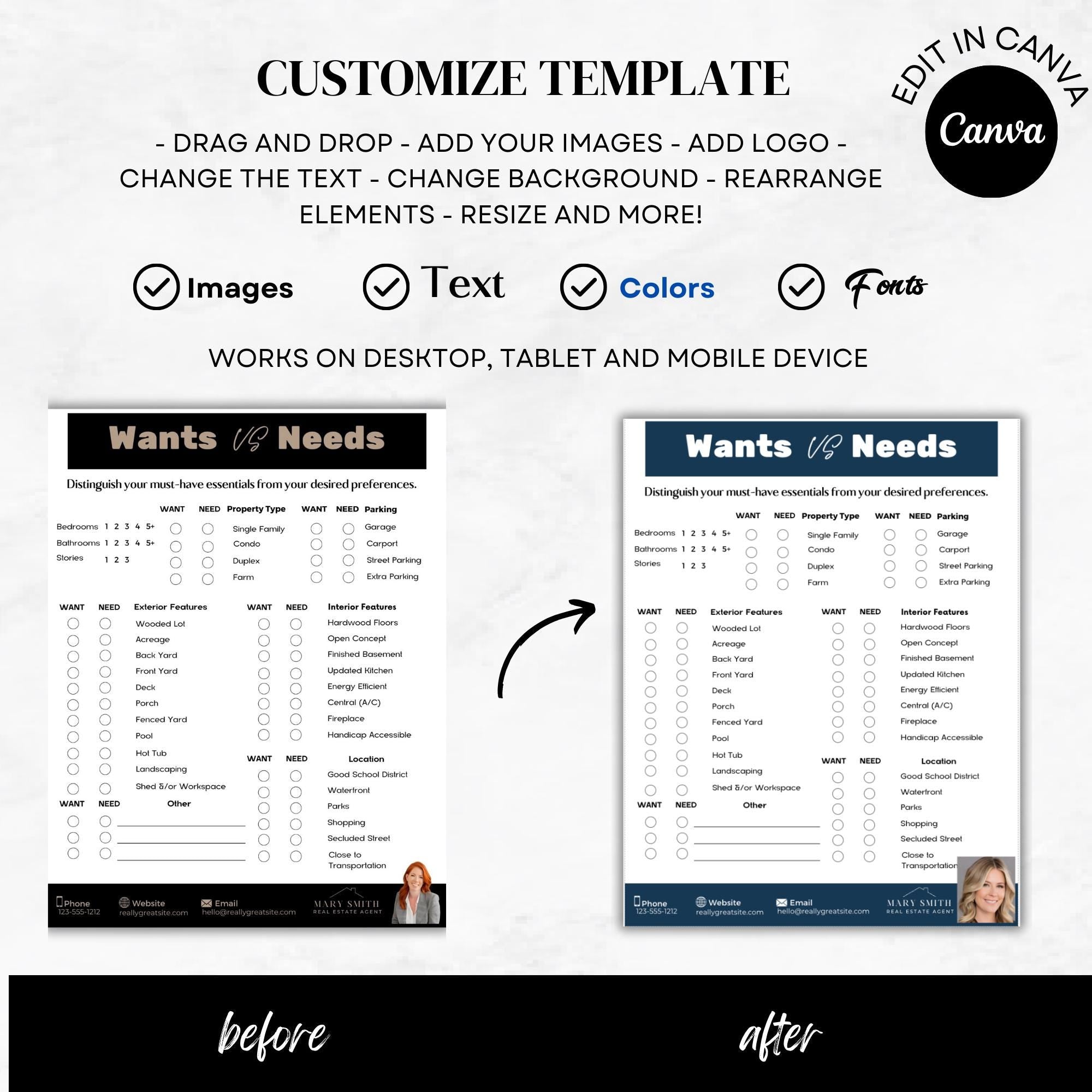 Comparison Checklist Home Buyer Needs
