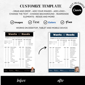 Comparison Checklist Home Buyer Needs