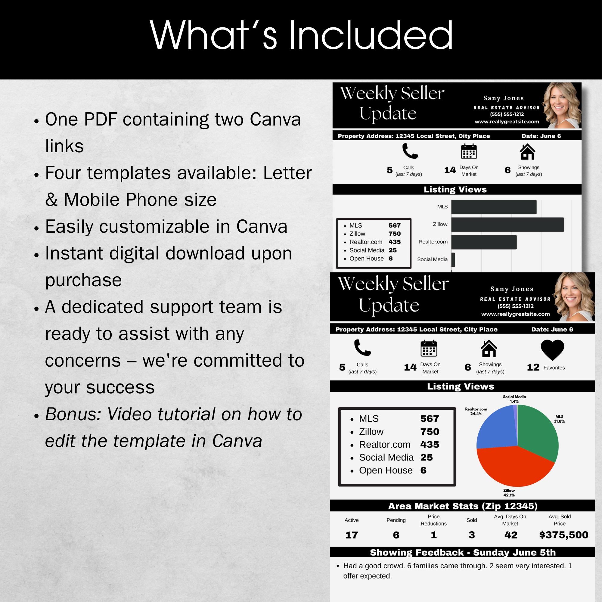 What's Included: One PDF containing two Canva links  
Four templates available: Letter & Mobile Phone size 
Easily customizable in Canva  
Instant digital download upon purchase