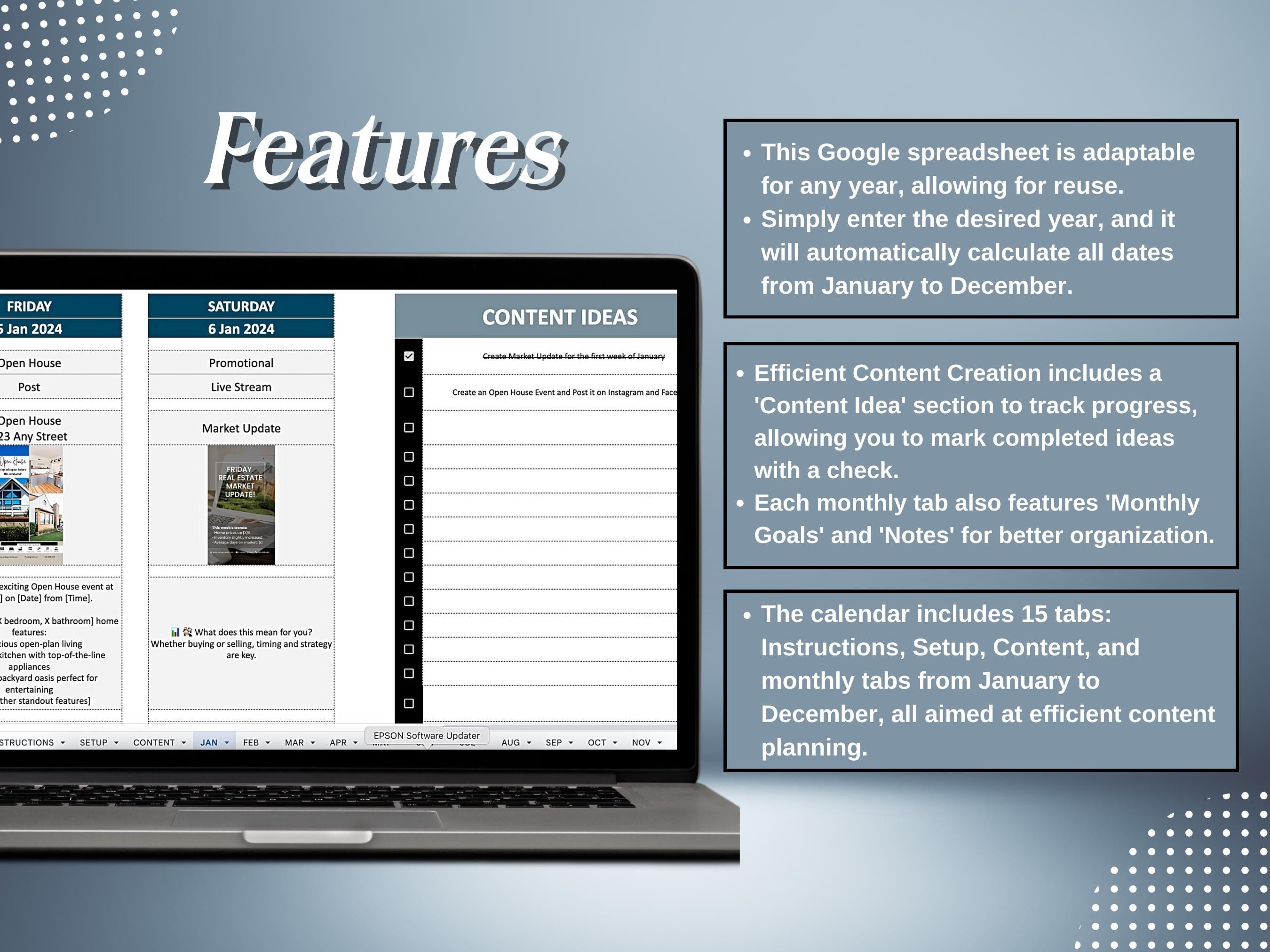 Real Estate Agent Marketing Tools Digital Marketing Planner for Realtors Social Media Content Organizer Real Estate Business Planner Marketing Template for Real Estate Agents Social Media Management Template