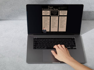 Visual of the service package pricing guide for real estate agents, detailing commission percentages and services offered in a professional layout.