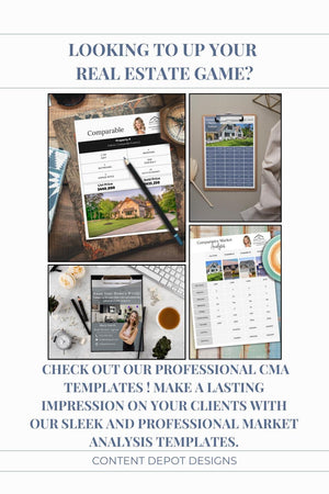 CMA Template Real Estate Template Listing Presentation Template Comparative Market Analysis Real Estate Marketing Material Property Comparison Sheet Real Estate Agent Resource Market Analysis Template Property Valuation Template