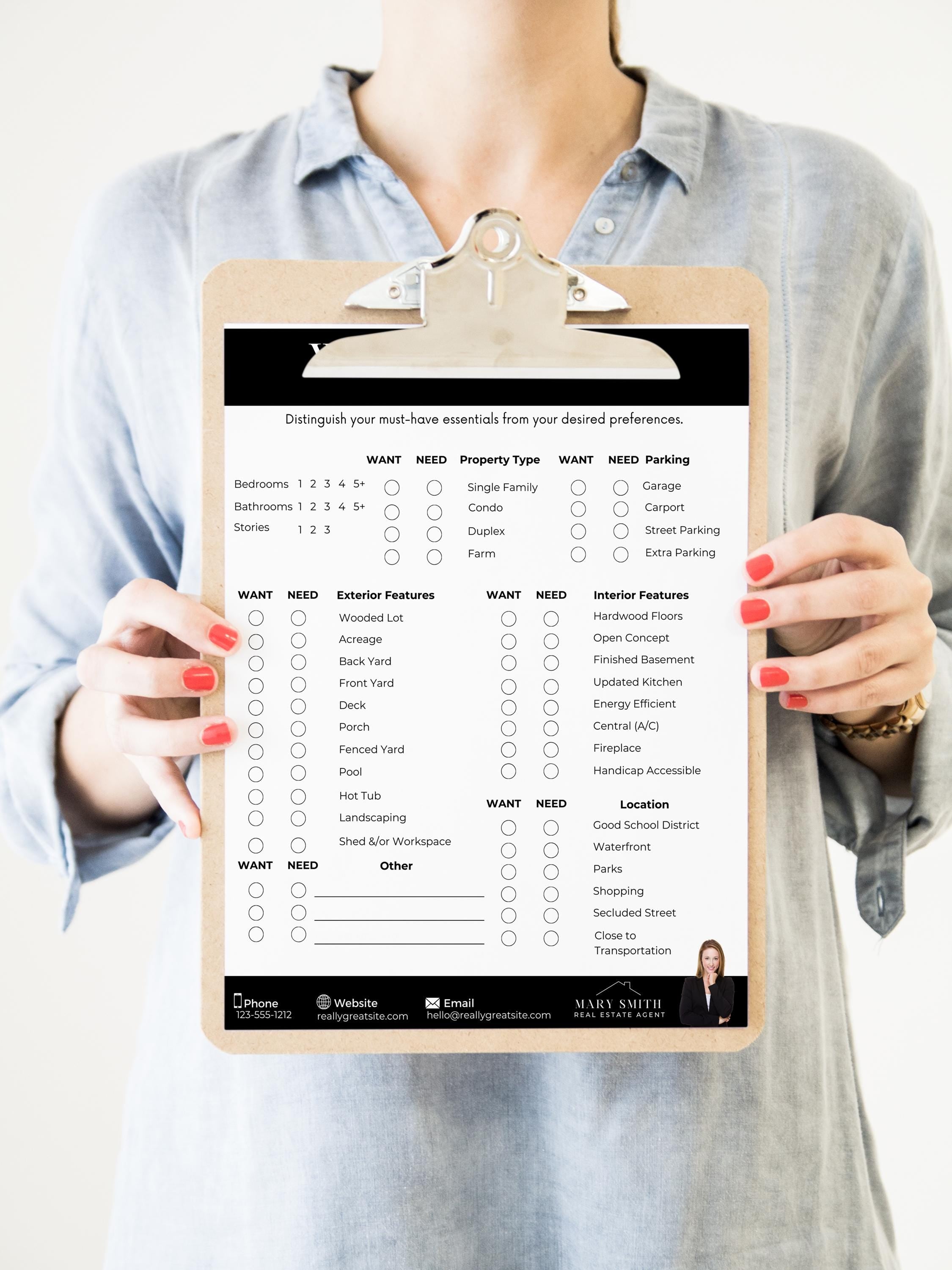 Assessment Real Estate Client Resources Real Estate Printables Home Buying Planner Buyer Needs Assessment Property Wishlist Template Realtor Tool