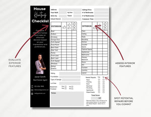 Real Estate Agent Tools Realtor Checklist Printable Checklist Home Buyer Checklist New Home Checklist House Hunting Planner Digital House Hunting Tools Canva Real Estate Template