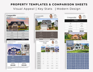 Comparative Market Analysis Templates CMA Templates Real Estate Marketing Materials Listing Presentation Templates Property Comparison Sheets Real Estate Agent Resources Canva Real Estate Templates Real Estate Marketing Kit