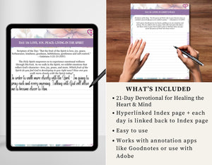 hyperlinked digital journal in use on a tablet, demonstrating seamless navigation in Goodnotes and Noteshelf.