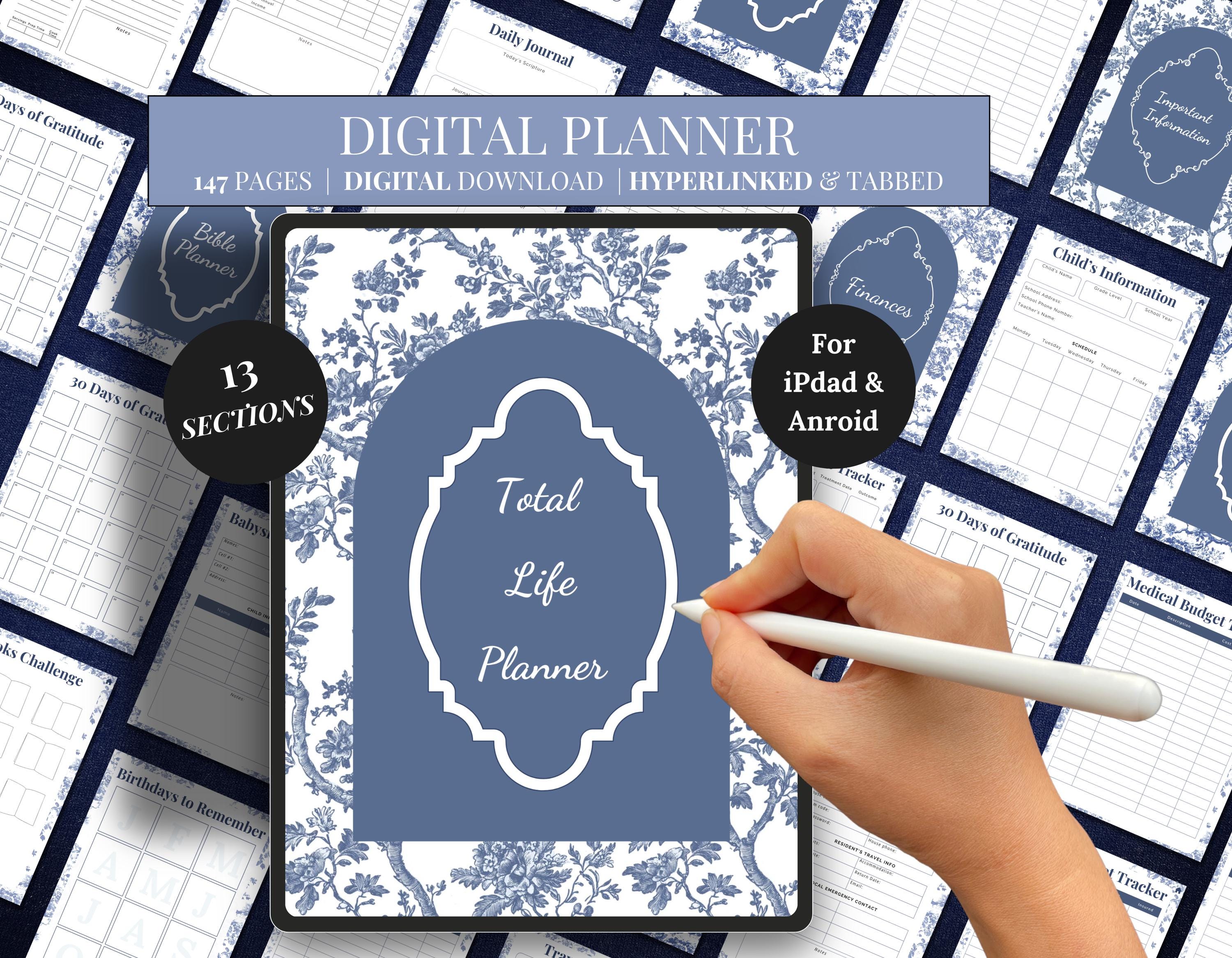 Digital Life Planner for GoodNotes - Daily Journal & Goal Setting | iPad & Android