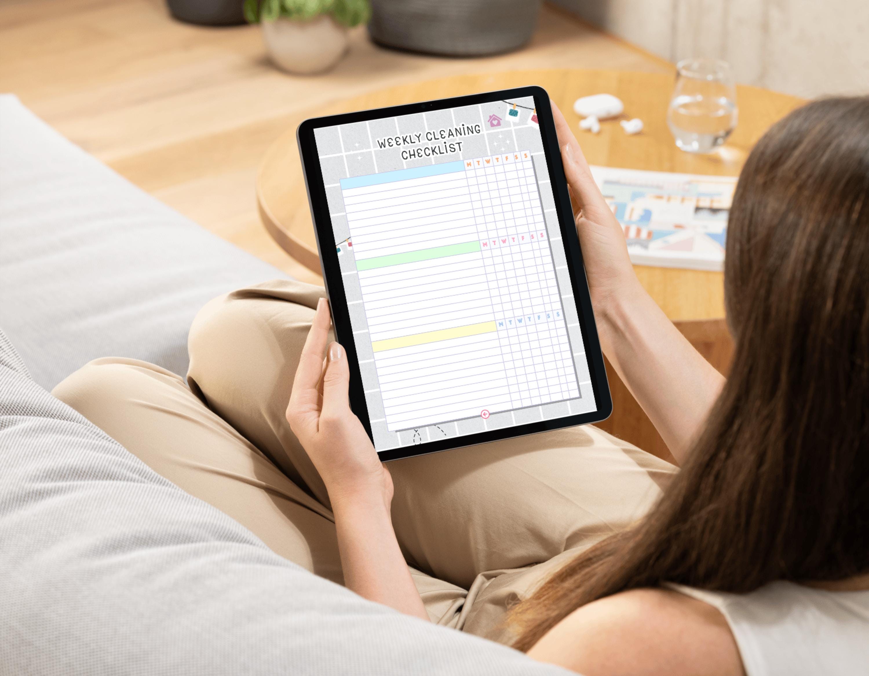 Hyperlinked Goodnotes-compatible digital planner with adorable animal graphics, perfect for daily, weekly, and monthly planning on tablets.