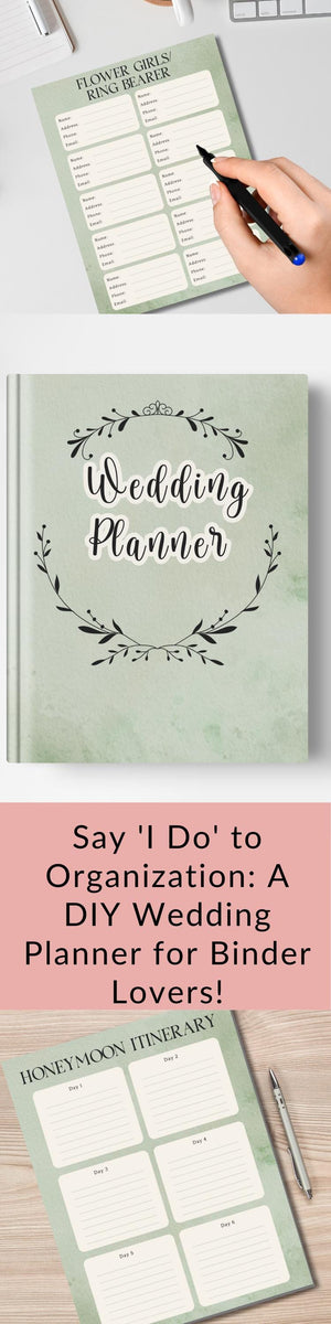Green-Themed Digital Wedding Binder with 97 Pages