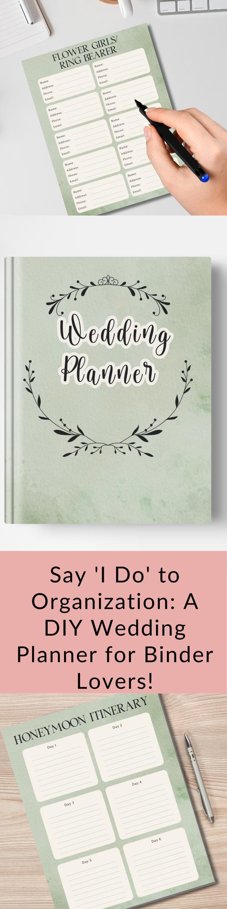 Green-Themed Digital Wedding Binder with 97 Pages