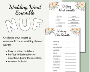 Printable Wedding Games