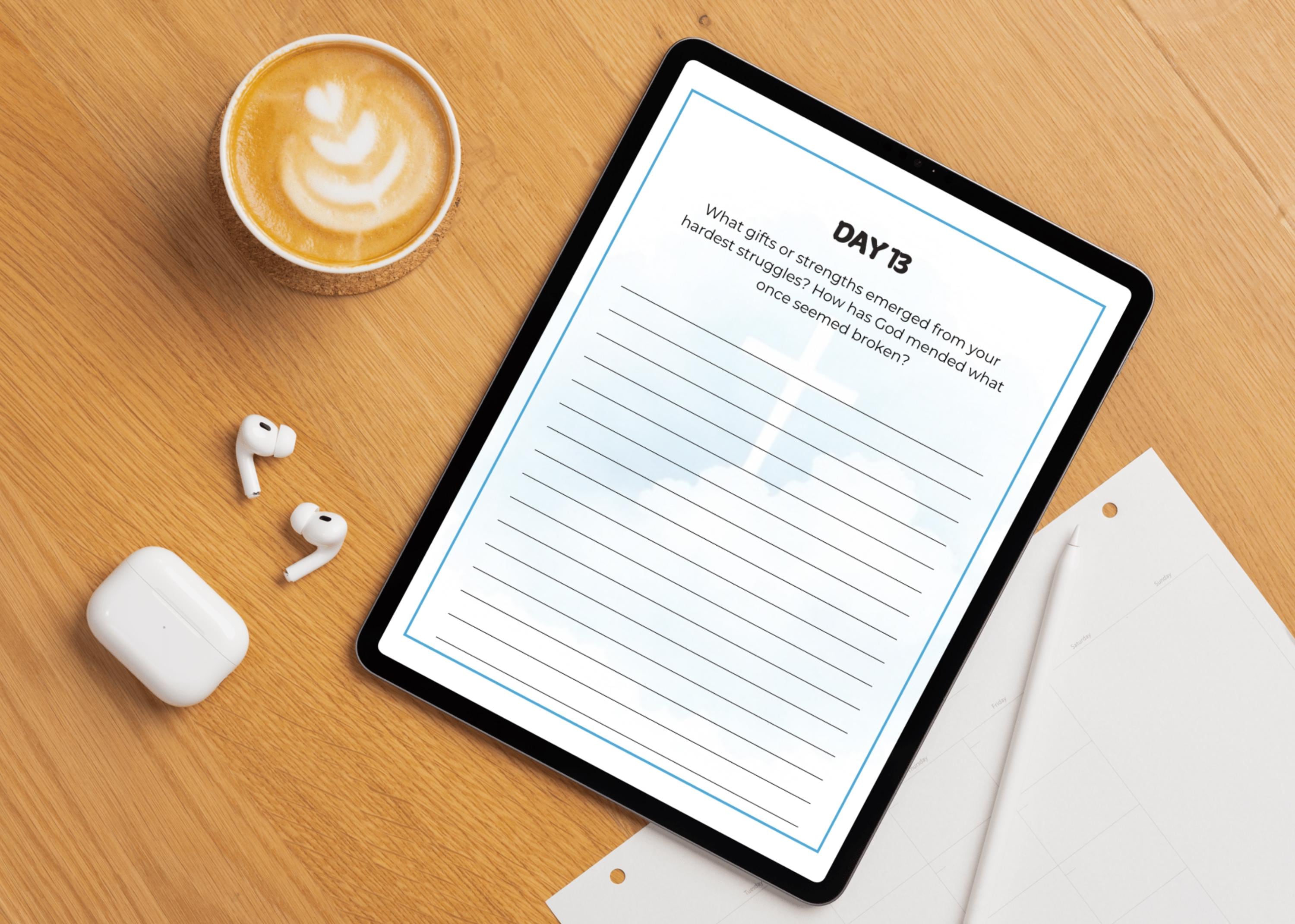 Christian Prayer Journal Printable PDF wrapped as a thoughtful gift for loved ones seeking spiritual growth.